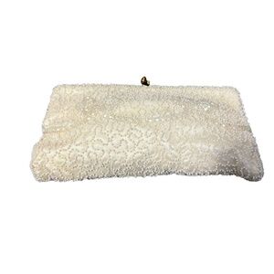 Vintage‎ Hand Beaded Evening Purse, Rich’s Beaded Clutch, 1940’s Purse,